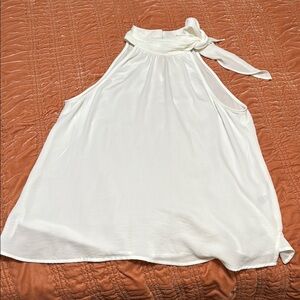 NWOT White Vince Camuto Halter Neck Blouse - Size Medium